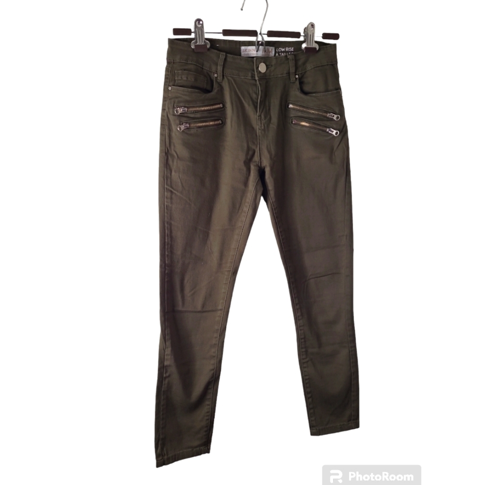 3 for $20 - SWS - Army Green Zipper Ankle Skinny Jeggings